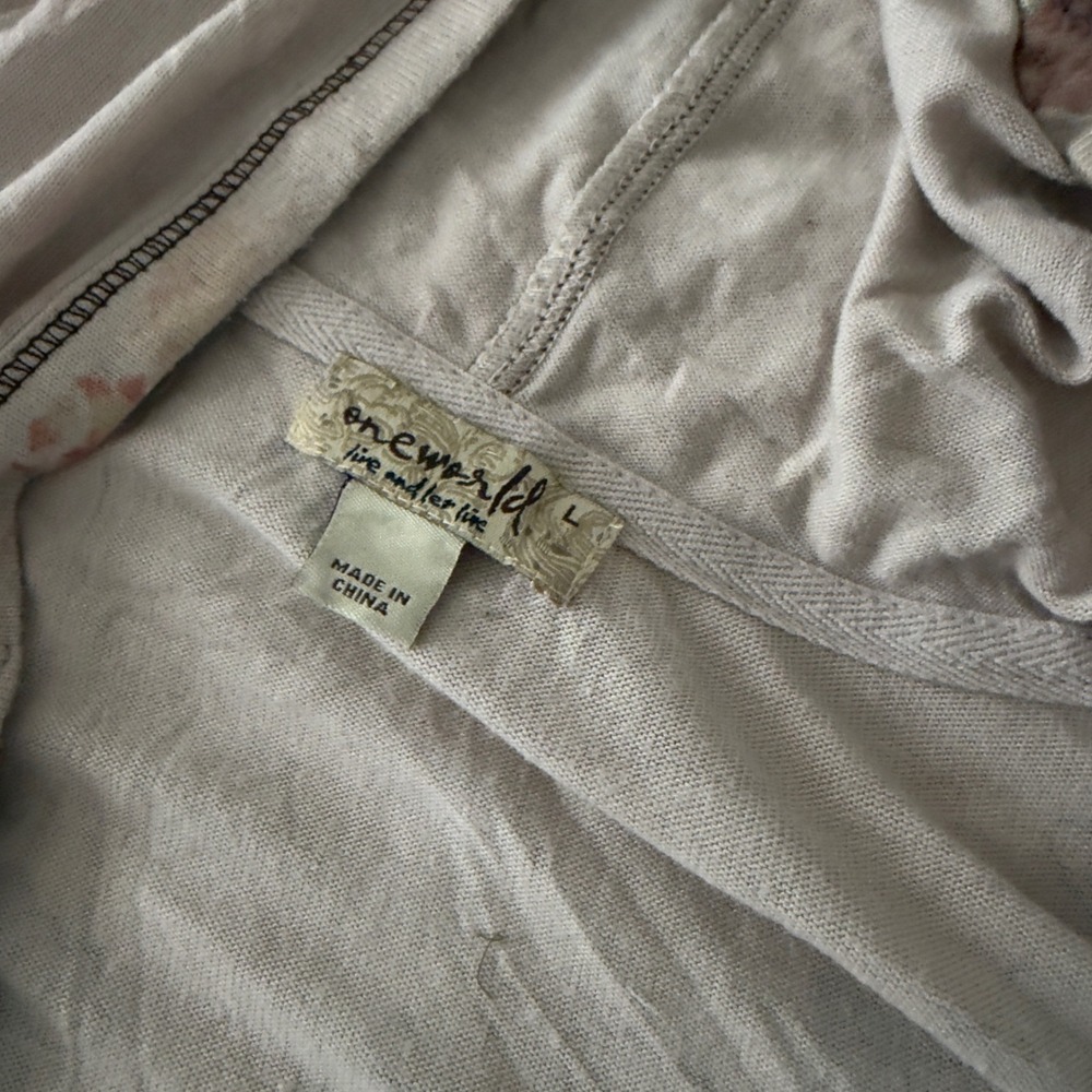2000s McBling Rhinestone Zip Up Hoodie Fairy Grunge Paisley Ombre Size L Y2K - Picture 8 of 10